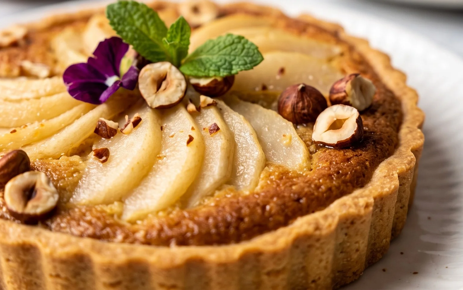 Tarte Poire Noisette Sablé Breton Gourmande