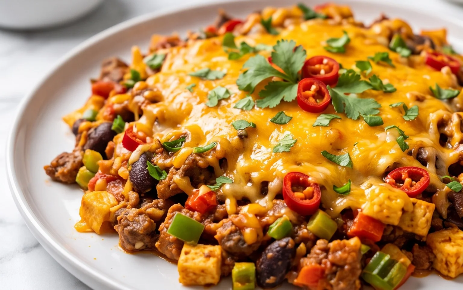 Poêlée Tex-Mex Gratinée au Cheddar